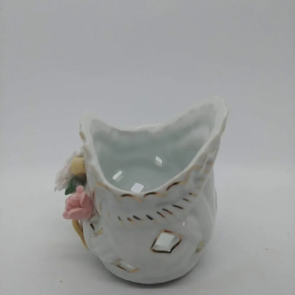 Small Bowl Ceramic Flowers and Cutouts - Picture 3 of 7